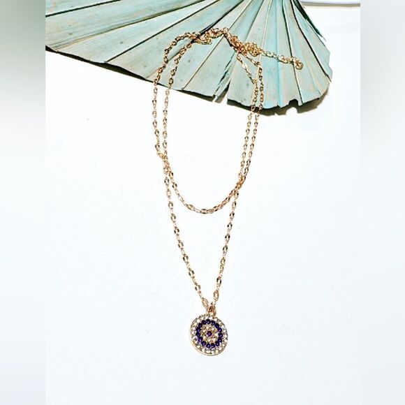 Evil eye necklace S633 - Picture 3 of 4